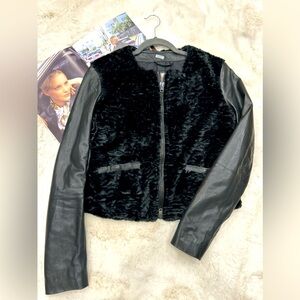Fur and Leather jacket / coat